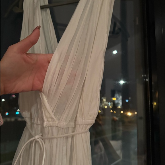 Mediterranean ivory maxi dress 100% cotton - Picture 3 of 3